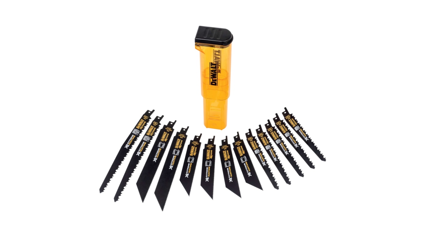 Lama per seghetto alternativo DeWALT, 4, 6, 14, 18 denti per pollice , 13 pezzi