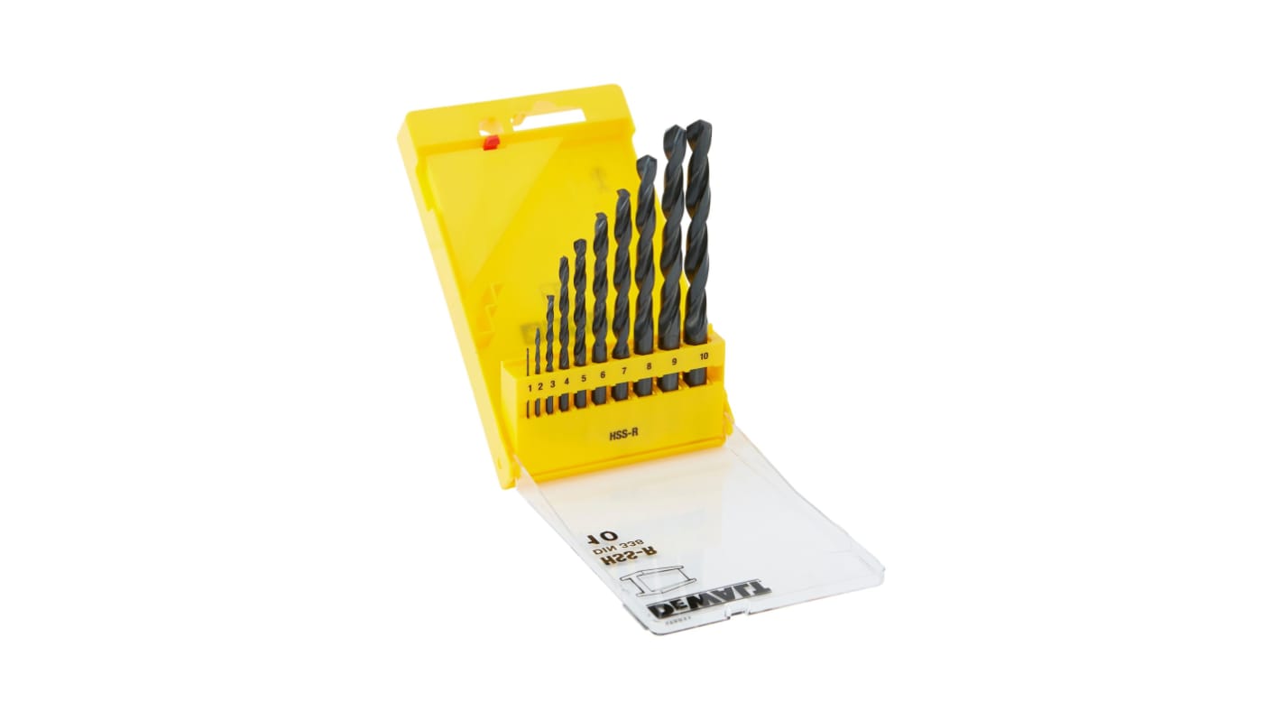 Black Oxide Metal Drill Bit Set 10 Pcs