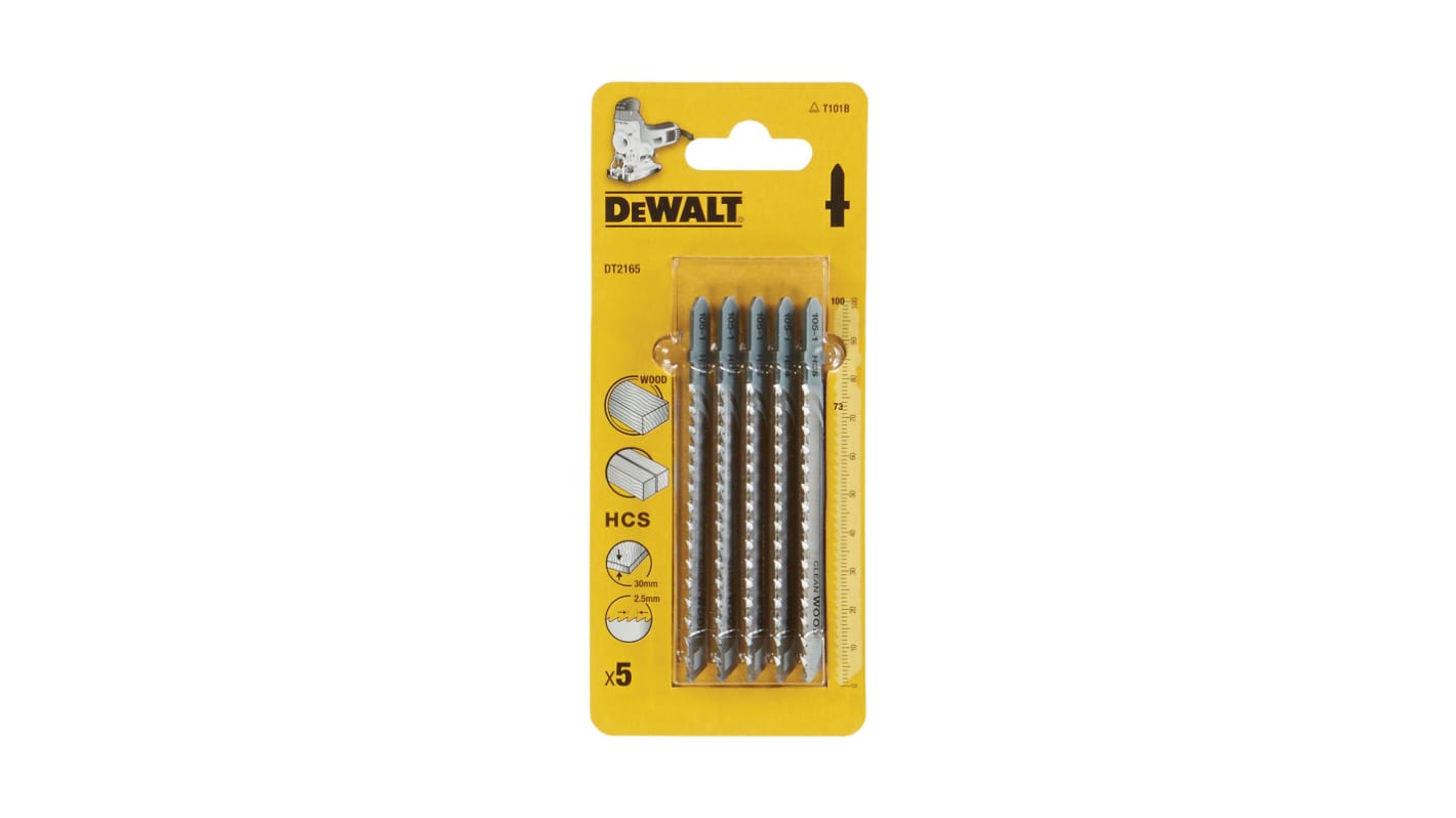 DeWALT Multiple Materials 73mm Cutting Length Jigsaw Blade, Pack of 5