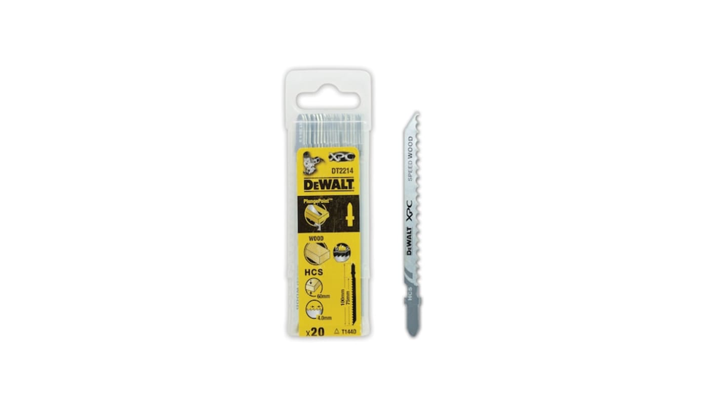 Lame de scie sauteuse DeWALT, Longueur de coupe 75mm, pour Matériaux multiples, X 20