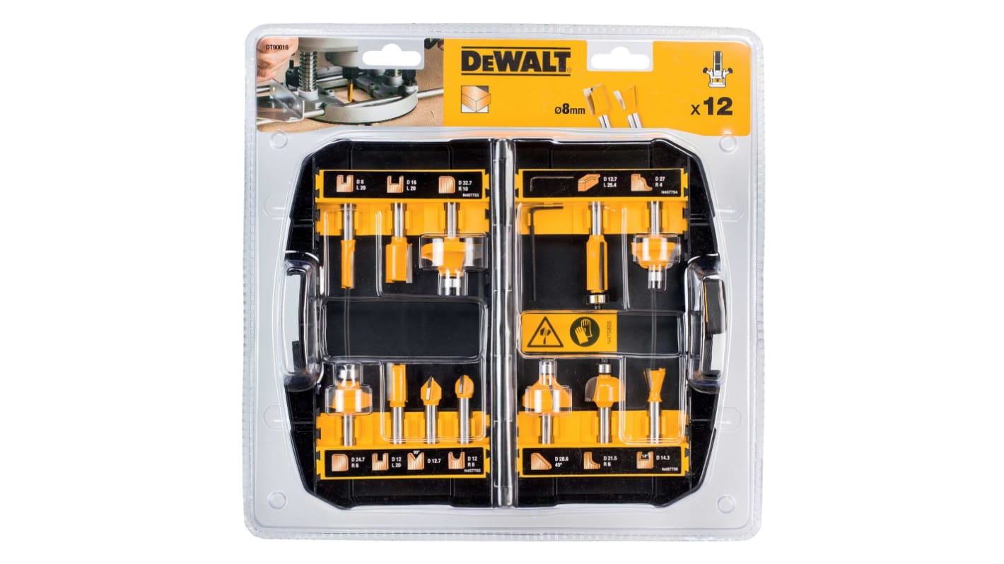 DeWALT Fräser-Bitsatz 12-teilig