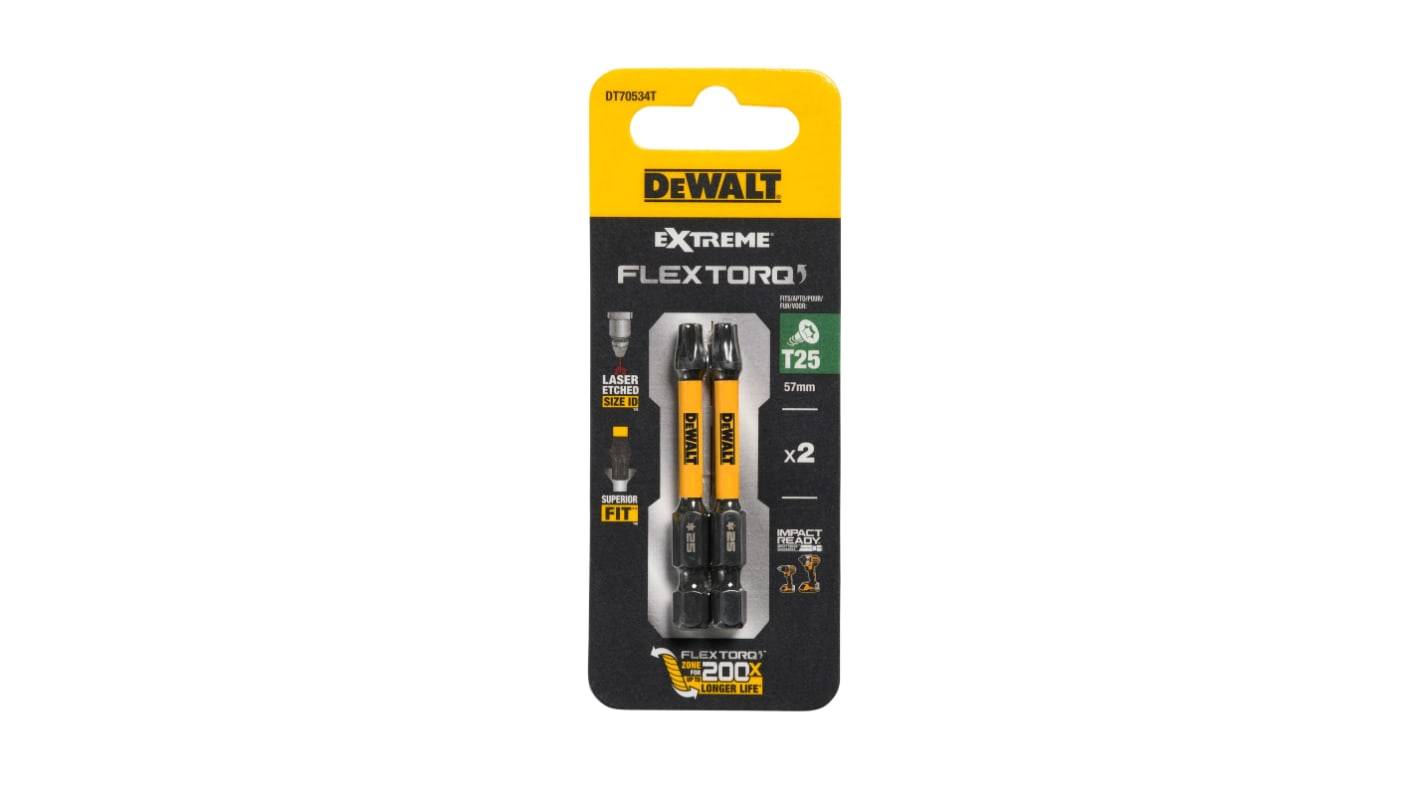 DeWALT Screwdriver Bit 2 Pieces, Torx