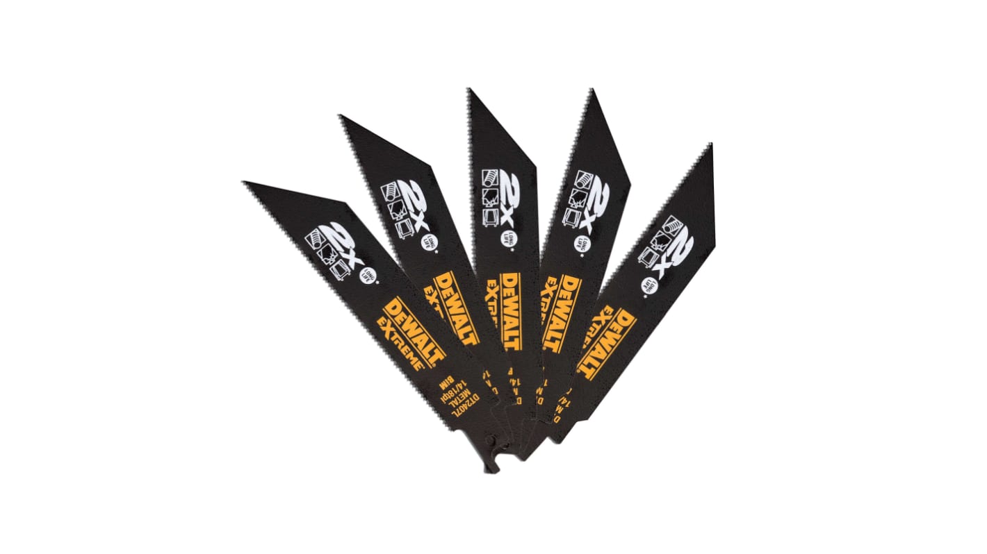 DeWALT, 14, 18 Teeth Per Inch Metal Reciprocating Saw Blade, Pack of 5