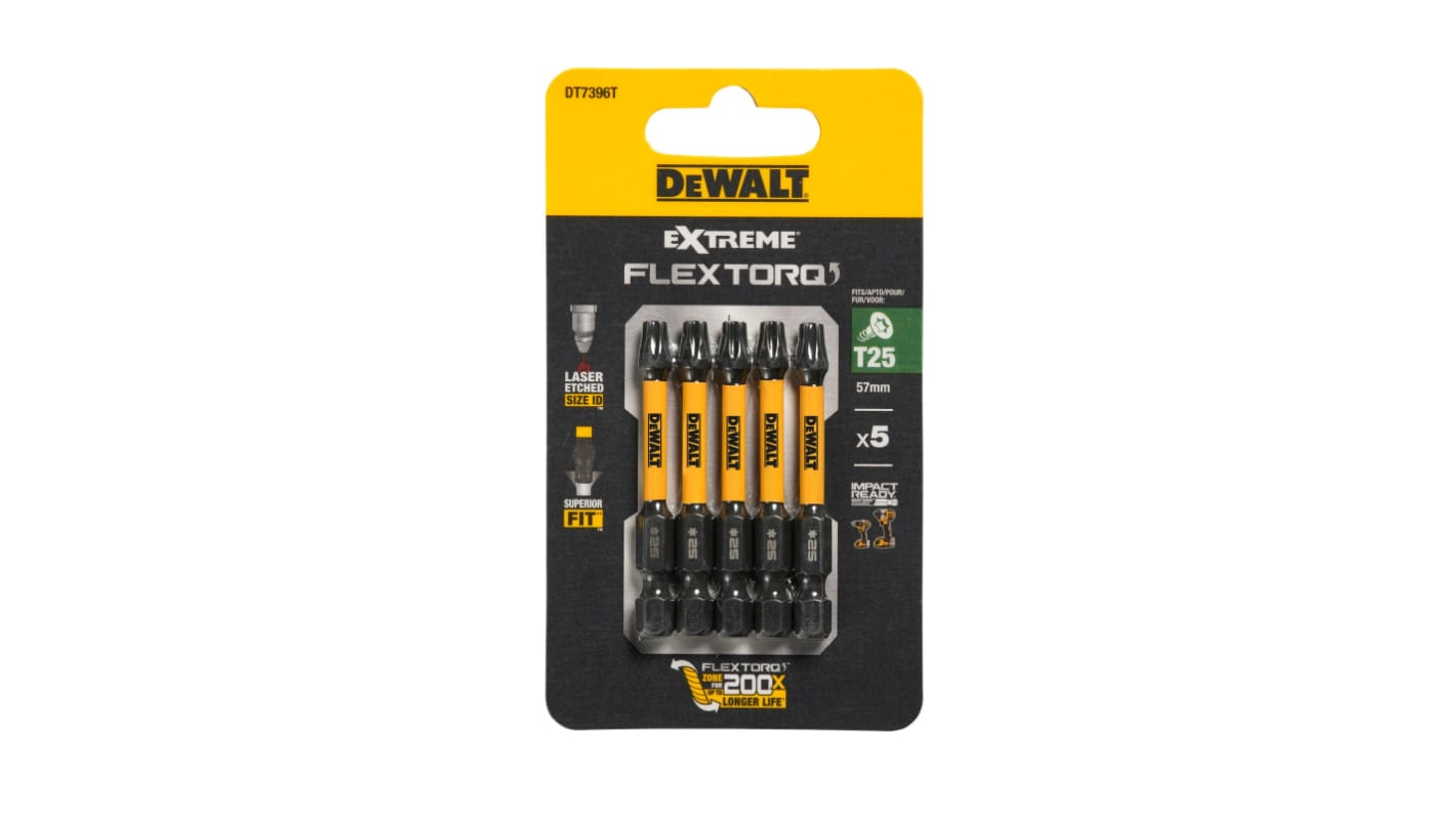 DeWALT Screwdriver Bit 5 Pieces, Torx