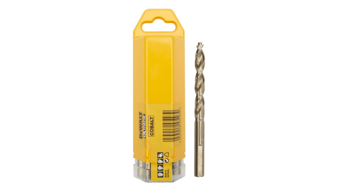 DeWALT DT493 Series HSS Twist Drill Bit for Metal, 8mm Diameter, 117 mm Overall