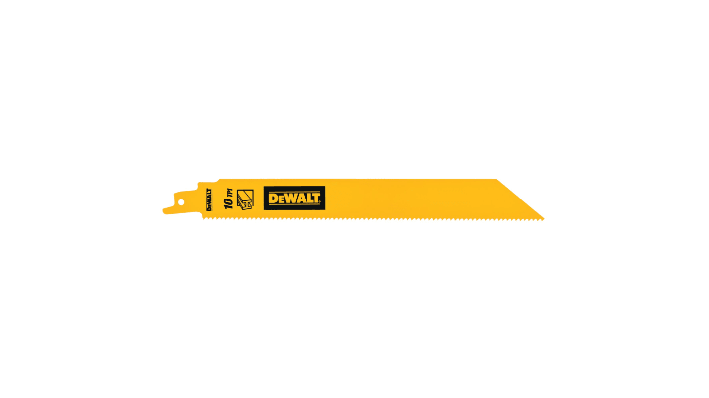 DeWALT, 10 Teeth Per Inch Metal 228mm Cutting Length Reciprocating Saw Blade, Pack of 5