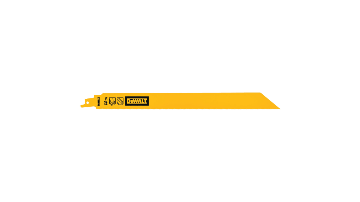 DeWALT, 14 Teeth Per Inch Metal 304mm Cutting Length Reciprocating Saw Blade, Pack of 5