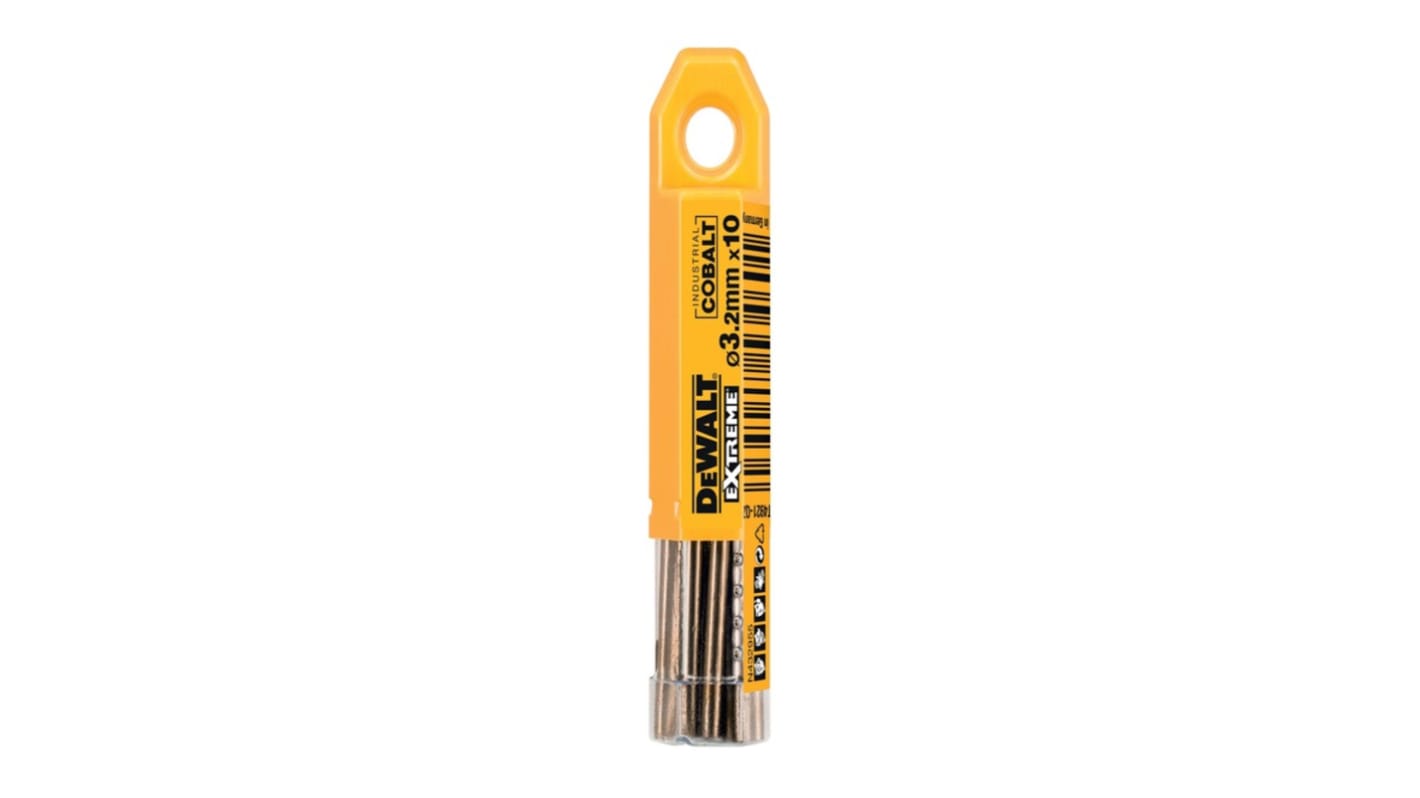 DeWALT DT492 Series HSS Twist Drill Bit for Metal, 3.5mm Diameter, 70 mm Overall