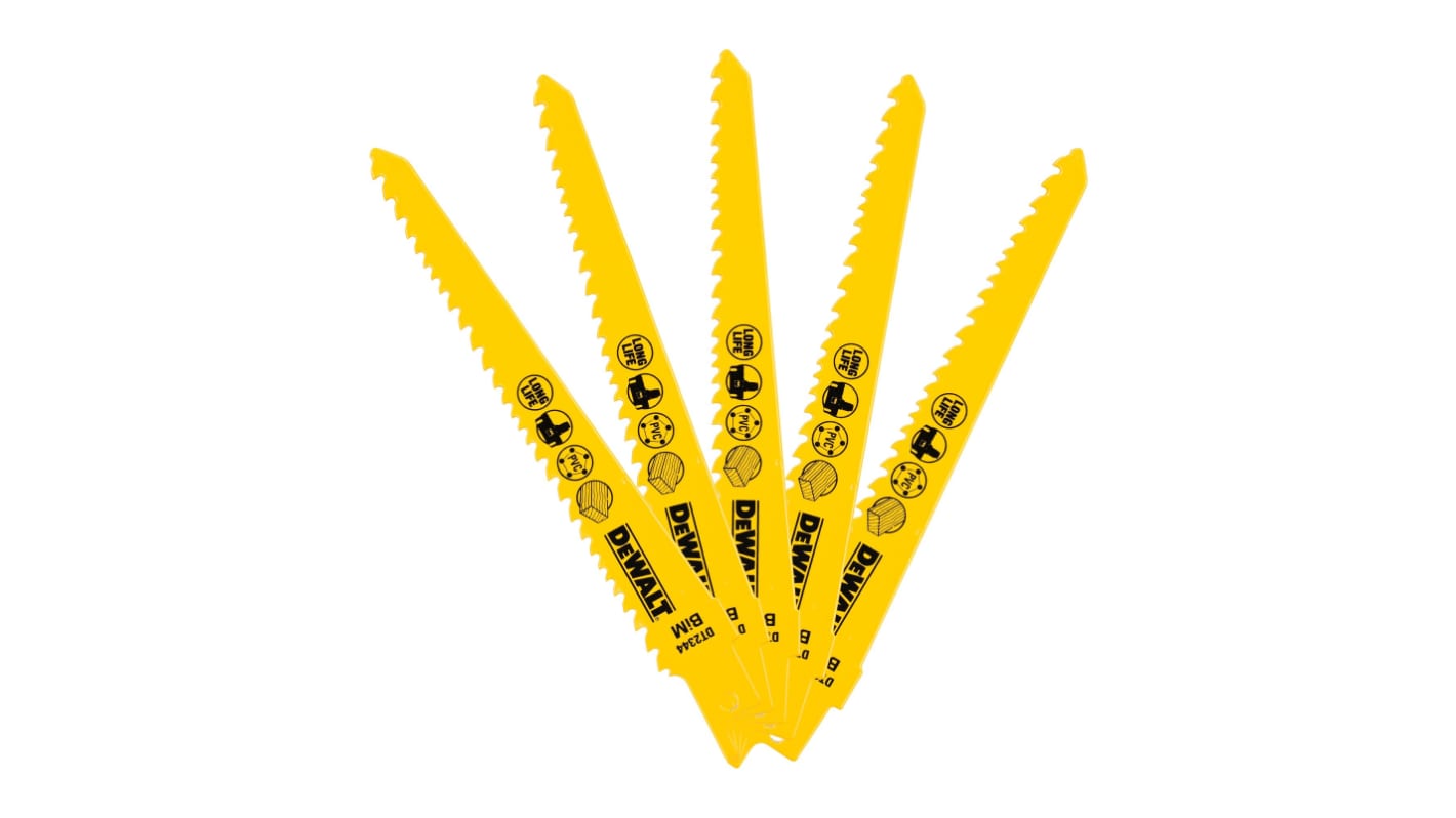 Lama per seghetto alternativo DeWALT, lunghezza di taglio 152mm, 6 denti per pollice , 5 pezzi