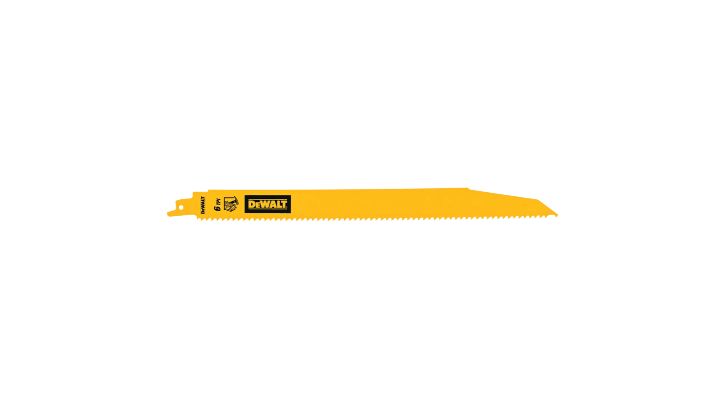 DeWALT Wood 304mm Cutting Length Reciprocating Saw Blade, Pack of 5