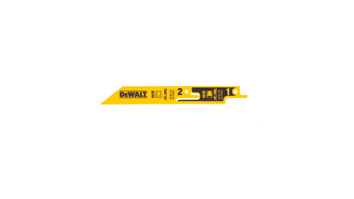 DeWALT, 14, 18 Teeth Per Inch Metal 152mm Cutting Length Reciprocating Saw Blade, Pack of 5