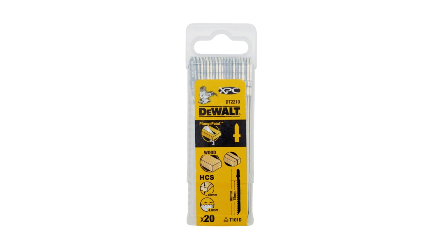 DeWALT Multiple Materials 75mm Cutting Length Jigsaw Blade, Pack of 20