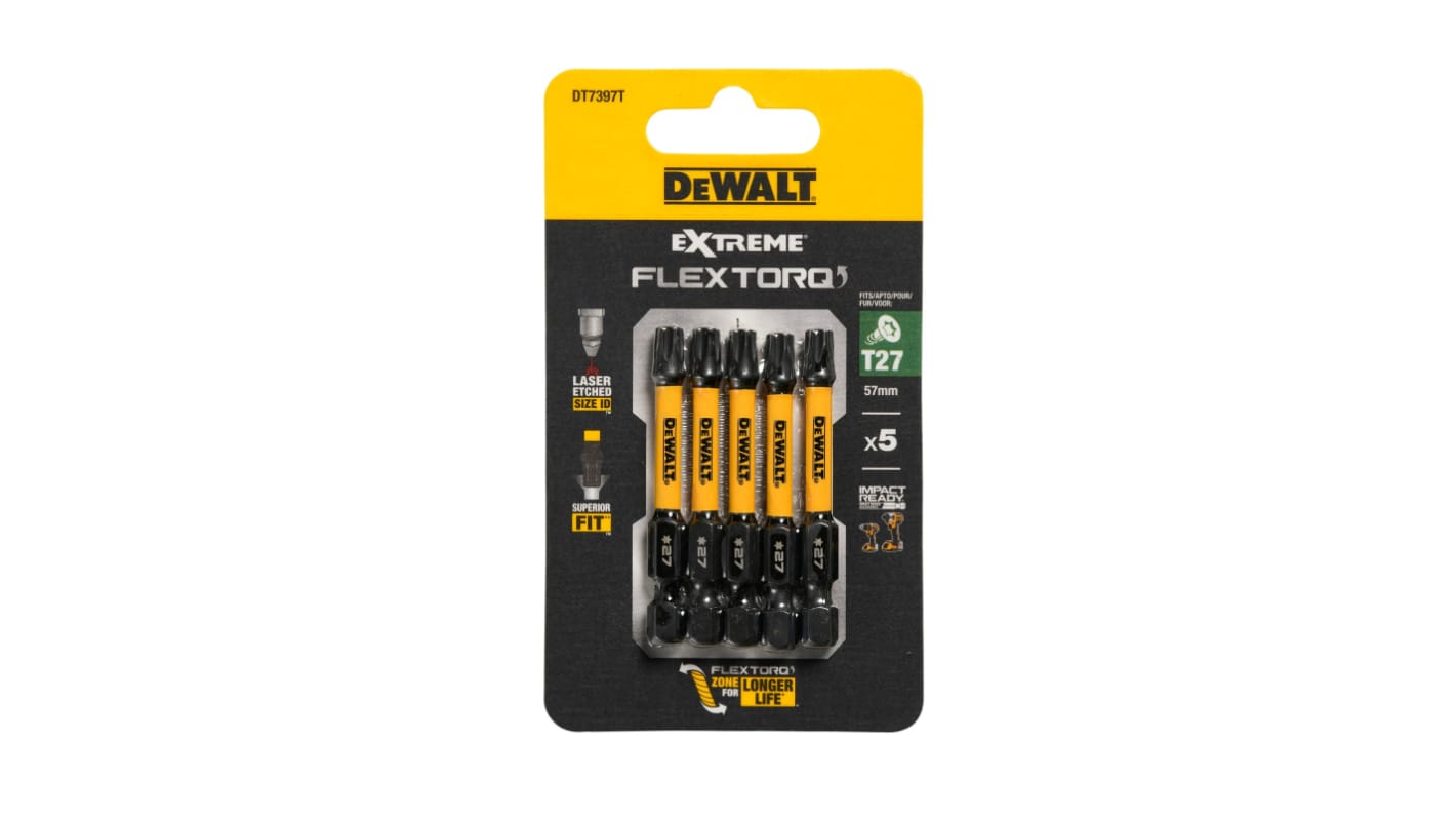 DeWALT Screwdriver Bit 5 Pieces, Torx