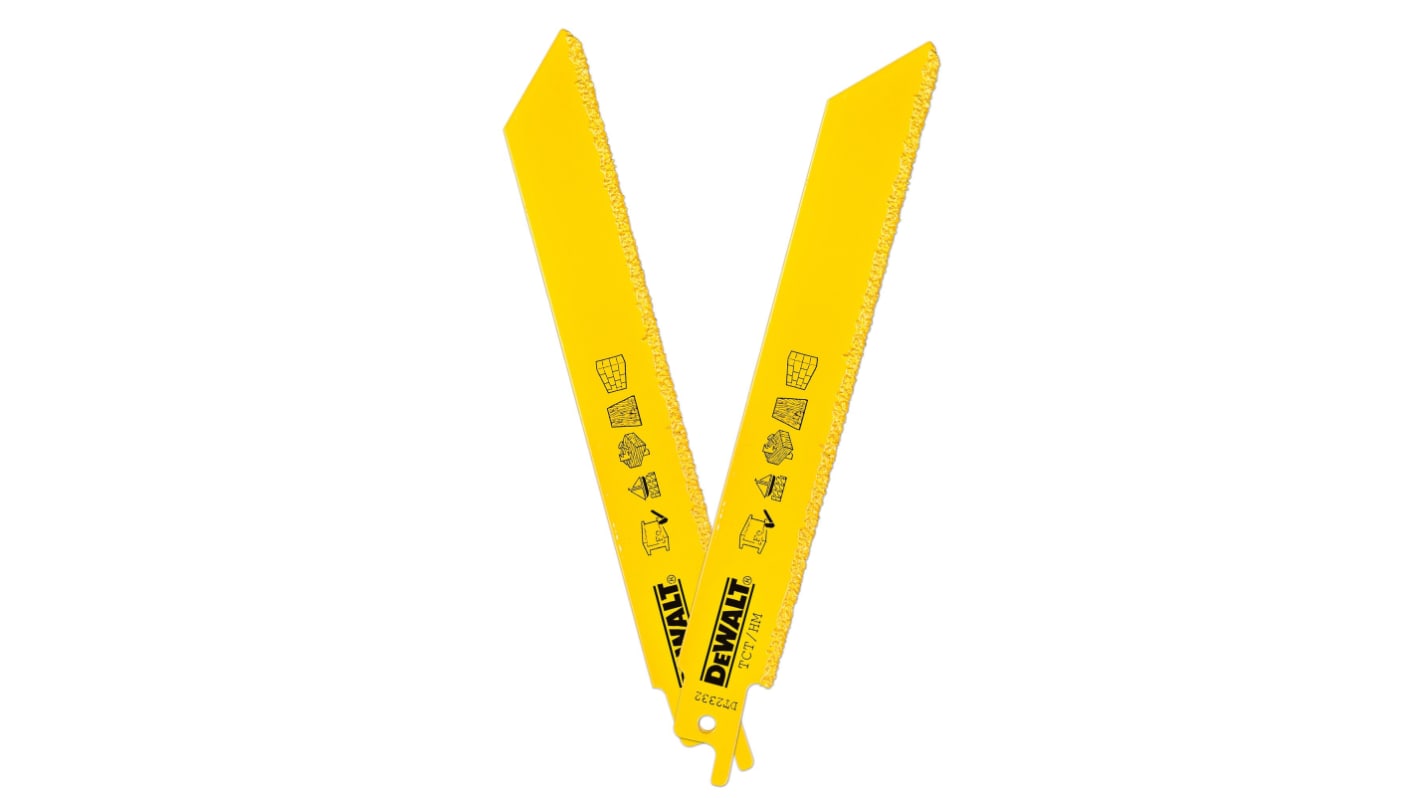 DeWALT, 13 Teeth Per Inch Metal 152mm Cutting Length Reciprocating Saw Blade, Pack of 2