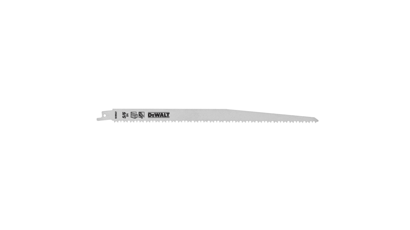 DeWALT, 3 Teeth Per Inch Wood 305mm Cutting Length Reciprocating Saw Blade, Pack of 5