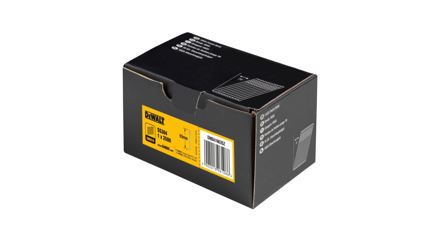 DeWALT Galvanised Steel Nails; 1.6mm;