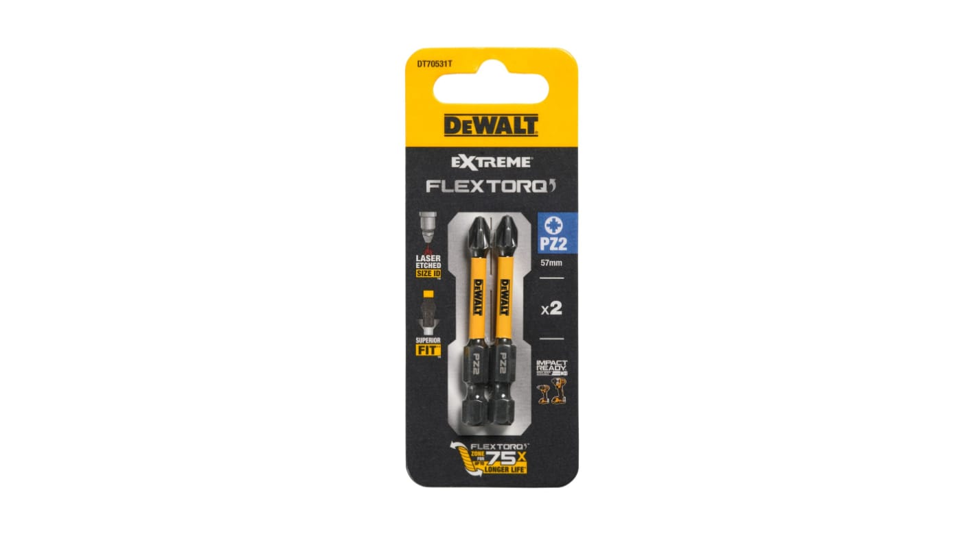 DeWALT Screwdriver Bit 5 Pieces, Pozidriv