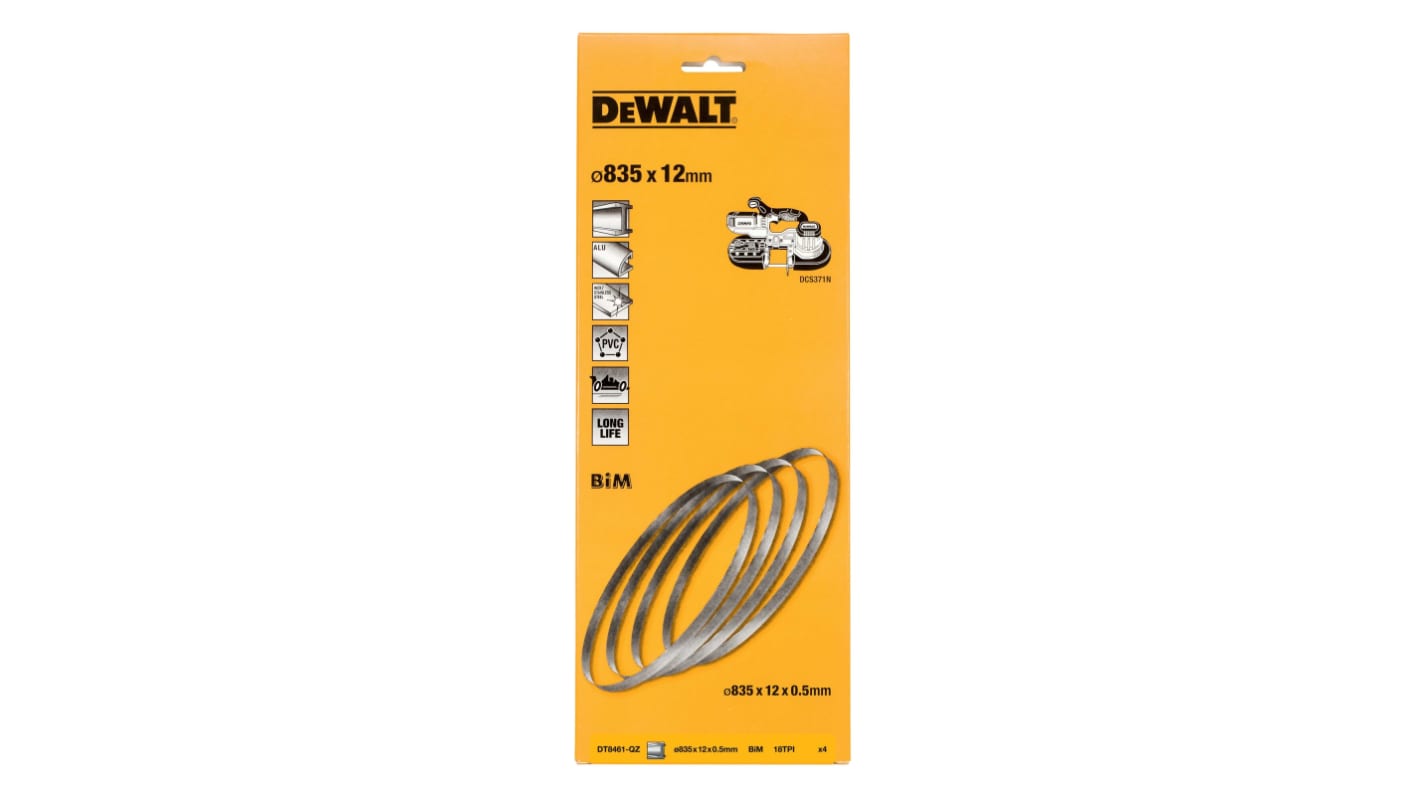 DeWALT, 18 Teeth Per Inch Metal, Plastic Band Saw Blade, Pack of 4