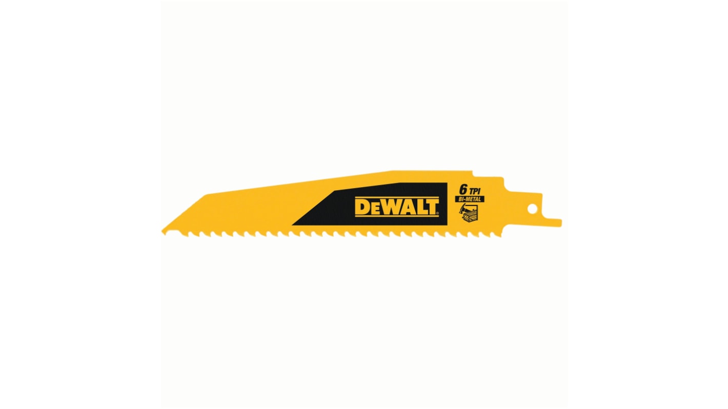 DeWALT Wood 152mm Cutting Length Reciprocating Saw Blade, Pack of 5