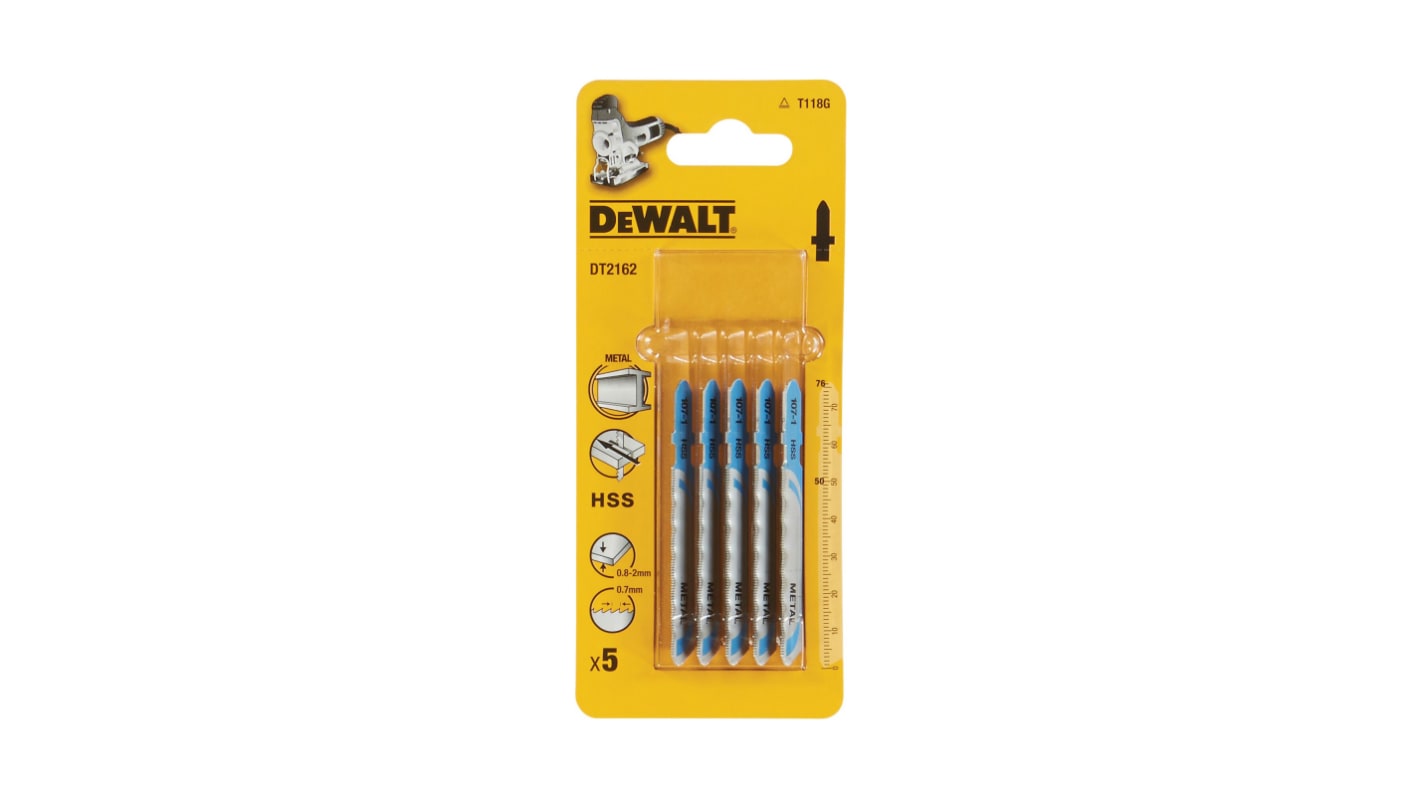 DeWALT Metal 50mm Cutting Length Jigsaw Blade, Pack of 5