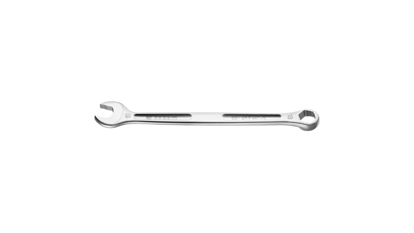 Facom J.300 Series 12 Point Hex Open Jaw Wrench, 9 x 12mm Insert, Chrome Finish
