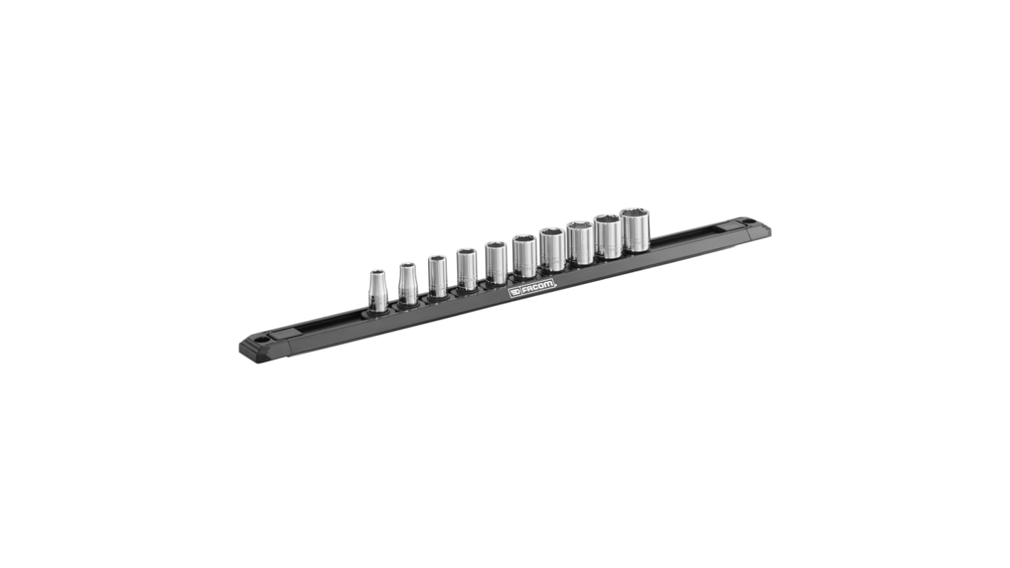 Facom 10-Piece Imperial 1/4 in Standard Socket Set with Ratchet, 6 point