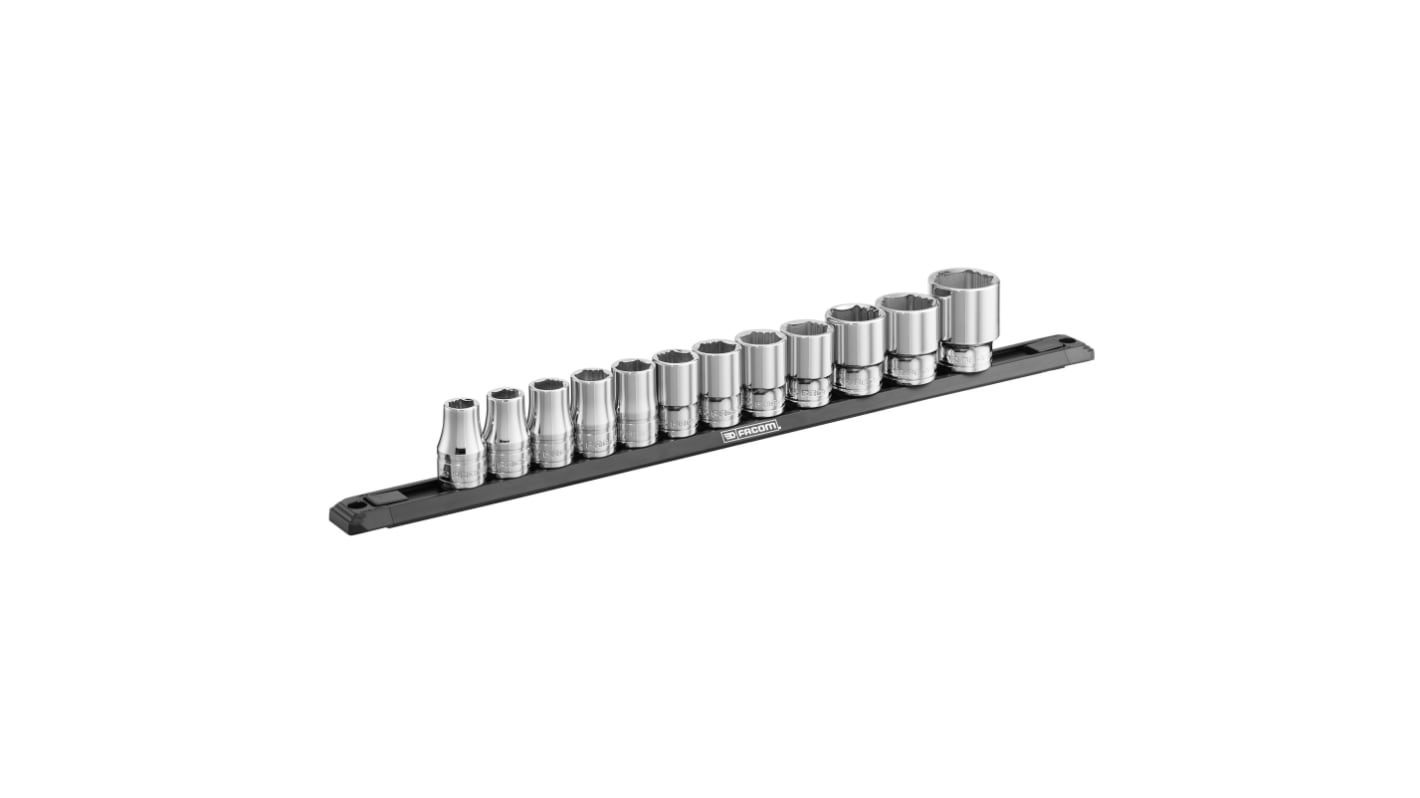 Facom 12-Piece Imperial 1/2 in Standard Socket Set with Ratchet, 6 point