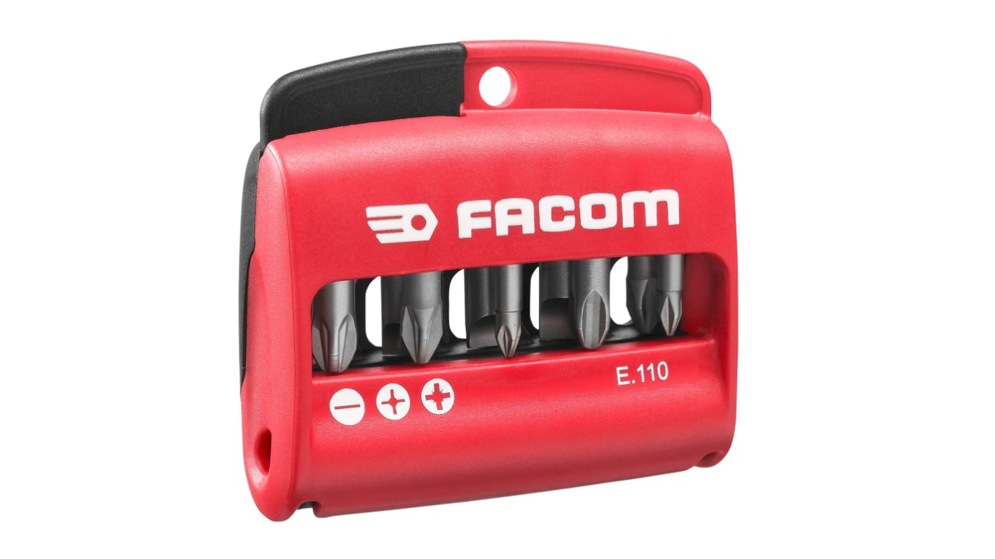 Facom ドライバビットセット プラス、Pozidriv、マイナス E.110