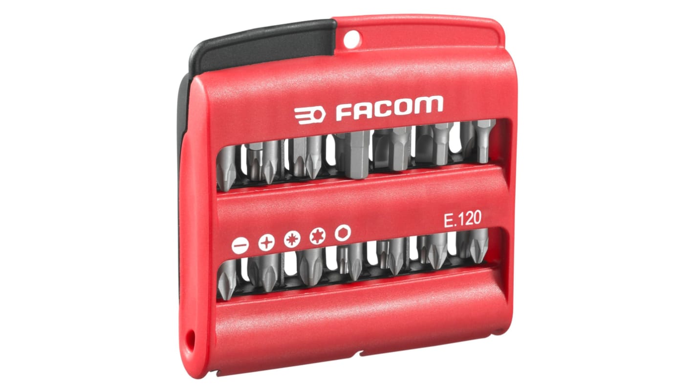 Facom Screwdriver Bit 28 Pieces, Phillips, Pozidriv, Slotted