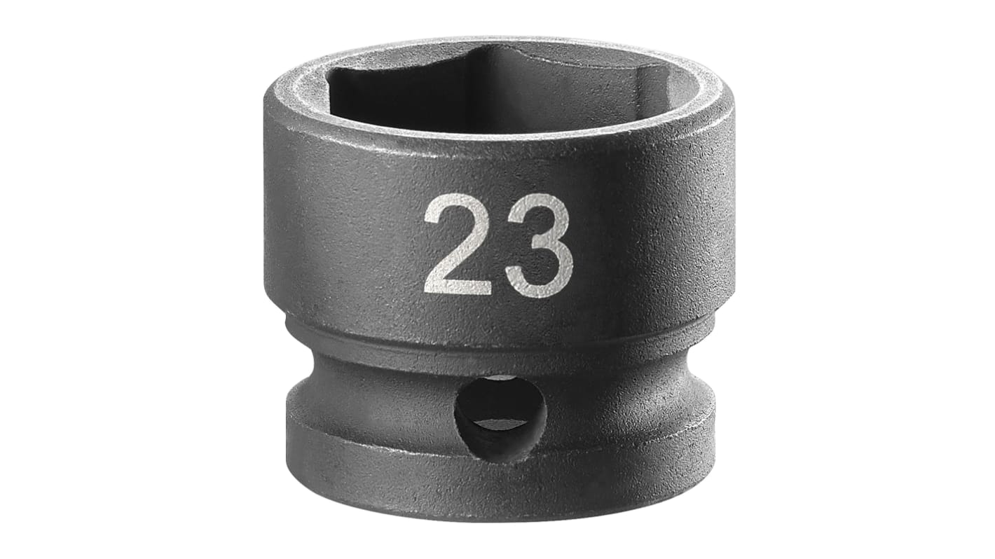 Facom 23mm, 1/2 in Drive Impact Socket, 28 mm length