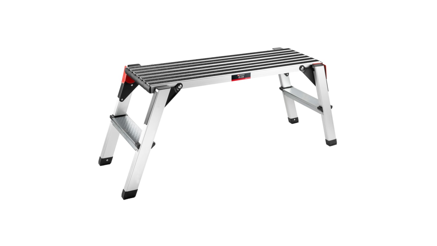 Facom 1 Tread Steel Mobile Stool, Silver