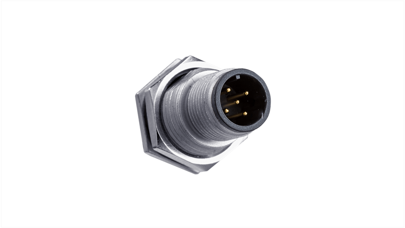 Amphenol Industrial 5 Pole M12 Plug Connector