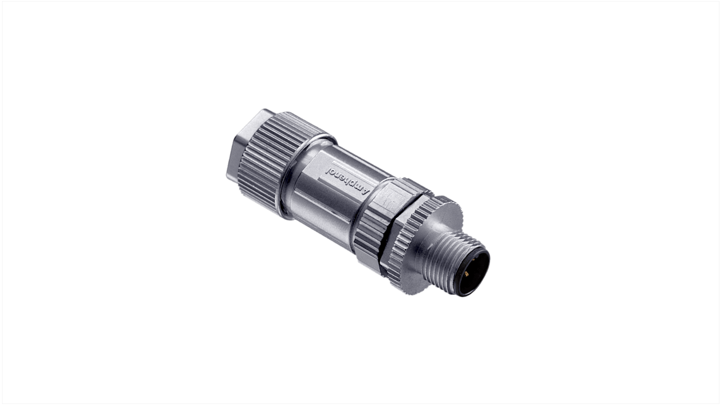 Amphenol Industrial 5 Pole M12 Plug Connector