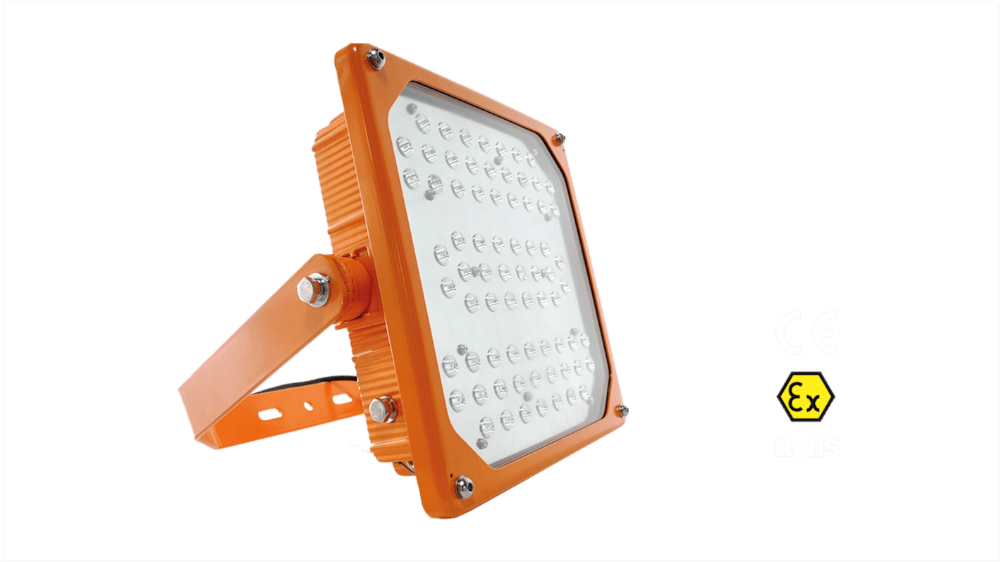 Nightsearcher Light Fitting Hazardous Area Light, Hazardous Area Lights, LED, Temp T5, T6, 240 V Bracket, ATEX
