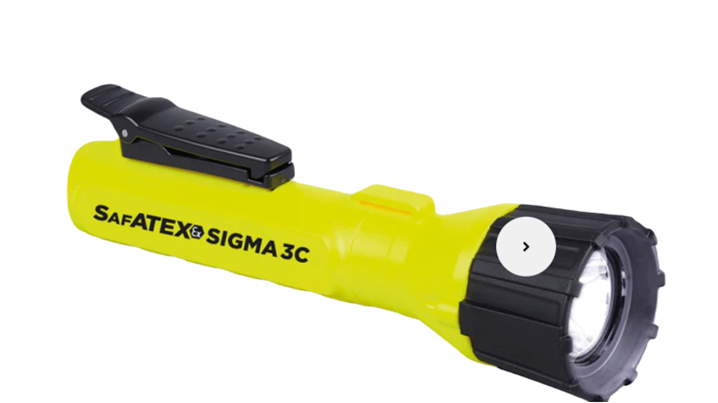 Nightsearcher 防爆手电筒, 150, LED, 黑色，黄色