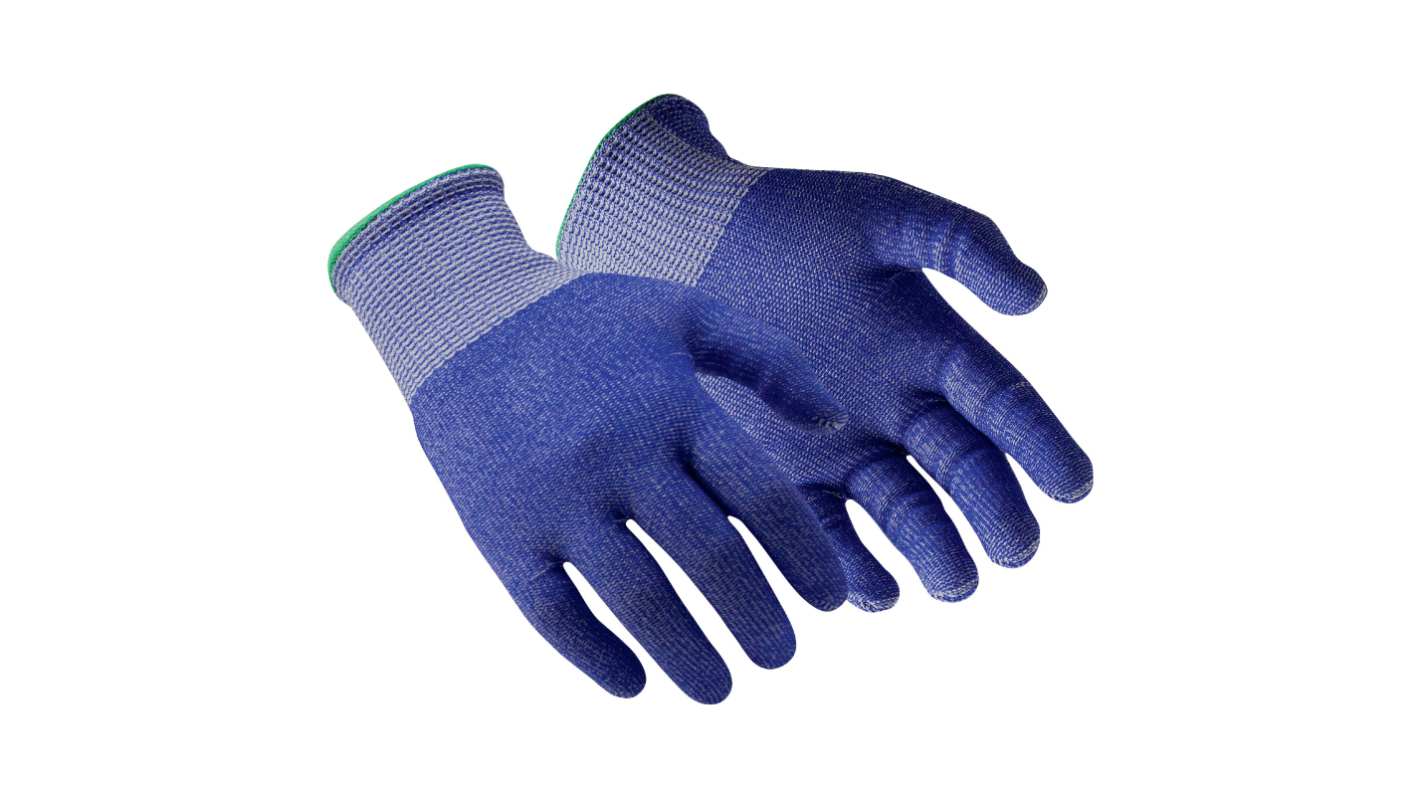 uvex Helix Food Safe Series Blue HPPE Food Industry Work Gloves, Size 7