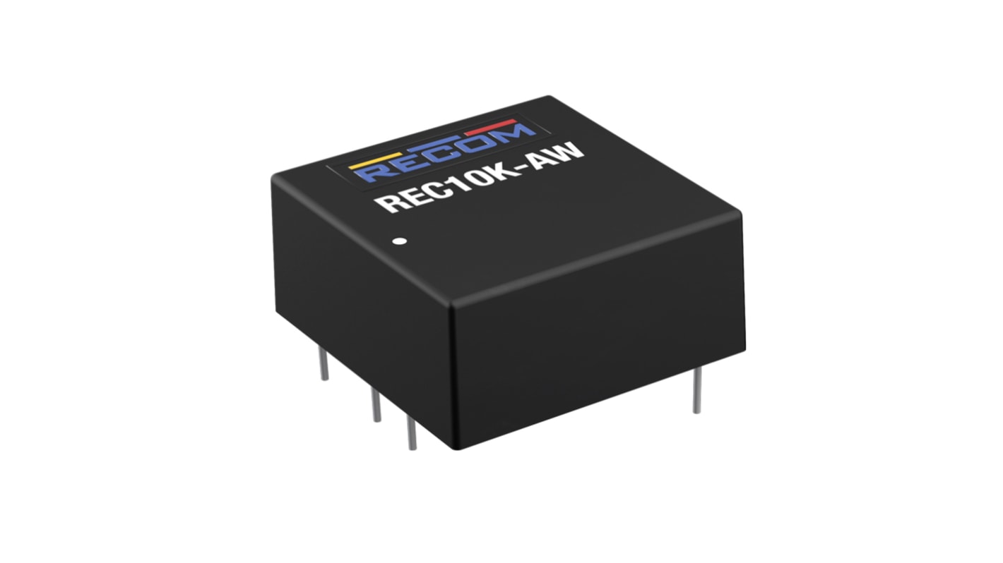 Przetwornica DC-DC, 10W, Uwe 18-75 V DC, Uwy 12V dc, Iwy 833mA, Recom