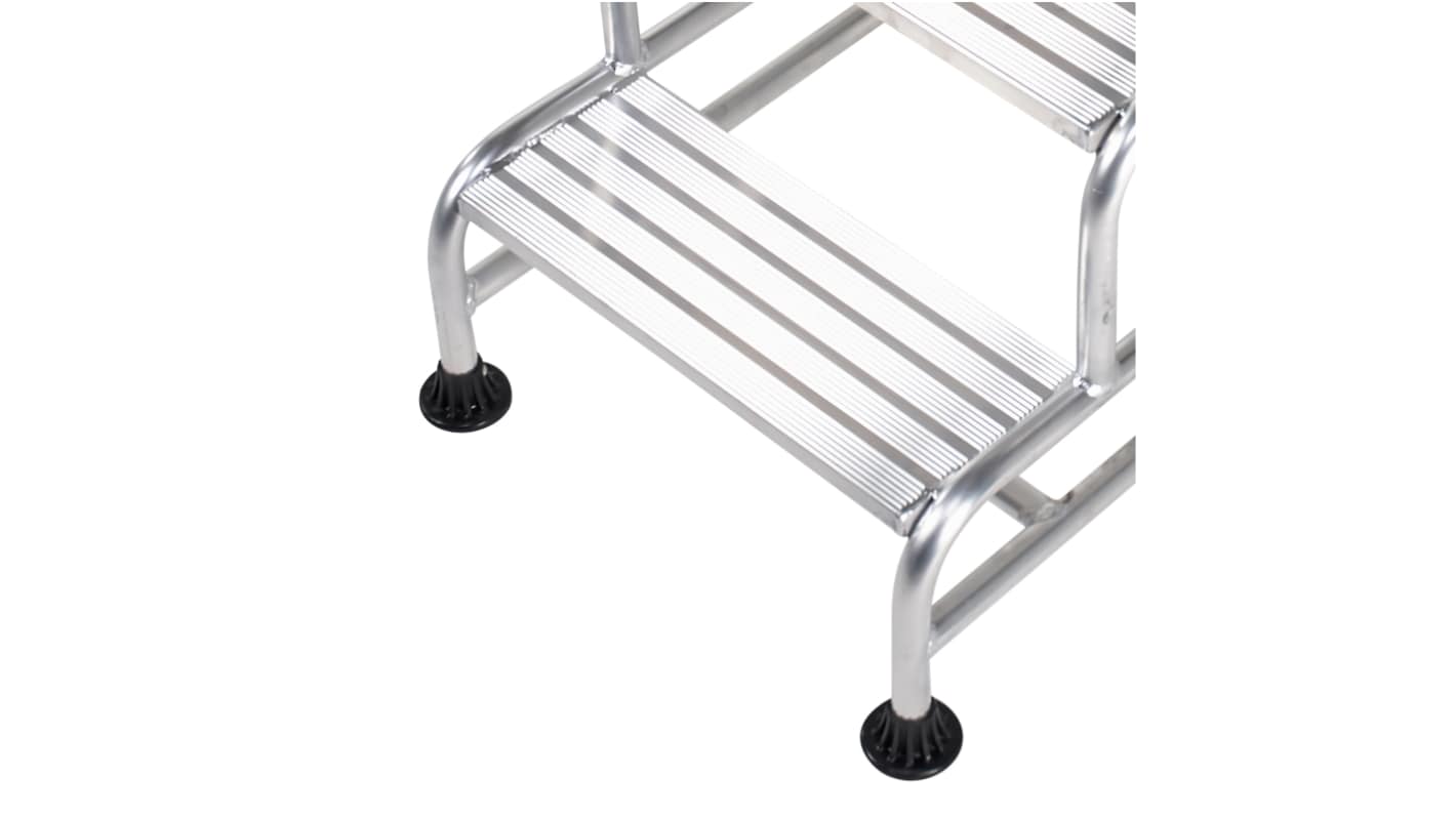 RS PRO 3 Tread Aluminium Steps 0.75m Platform Height, Aluminium