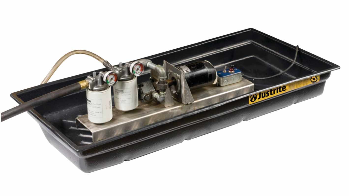 Berma para control de derrames Justrite, capacidad 76L, Control de derrames