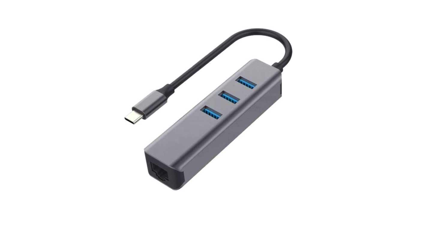 Exsys 3 Port USB 3.2 USB A, USB C  Hub, USB Bus Powered, 90 x 39 x 20mm