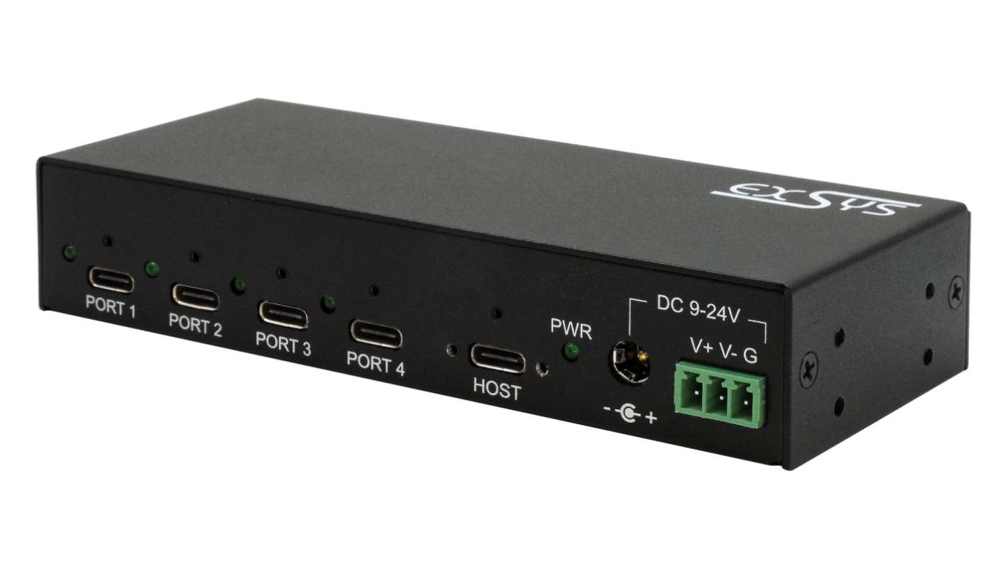 Hub USB USB 3.2 EX-12294HMS 4 Złącze zaciskowe USB C, Exsys