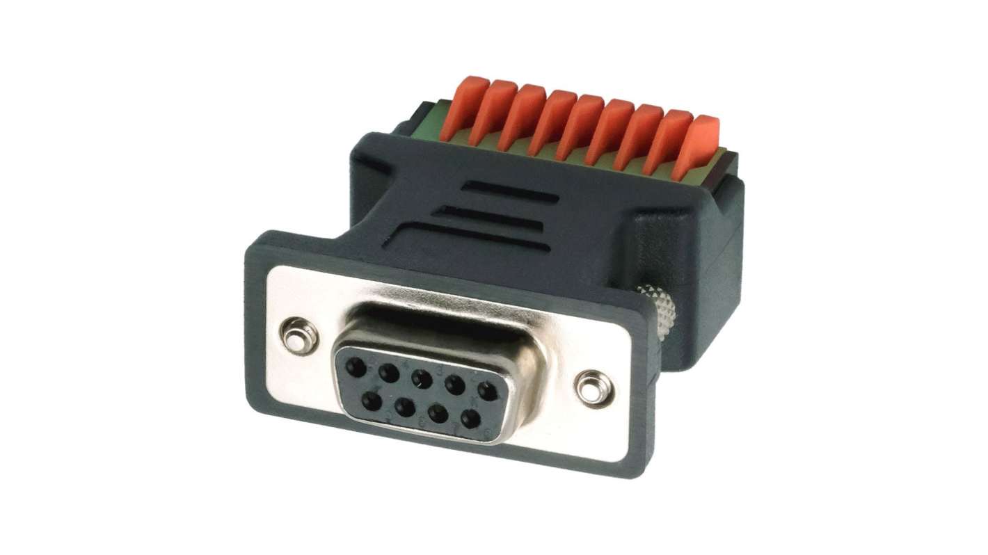 Exsys DB-9 Female Female to Terminal Block Female Adapter