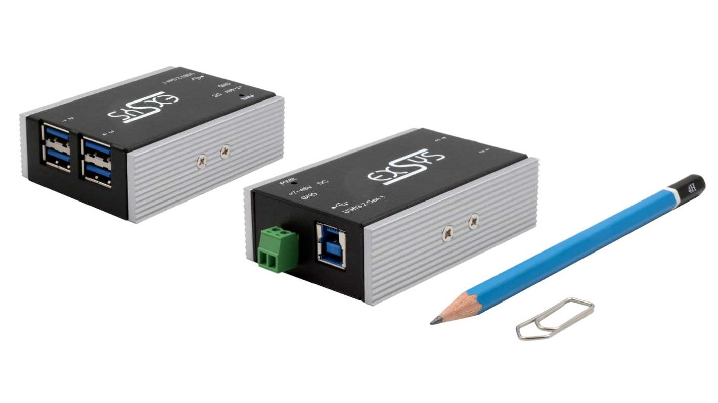 Hub USB USB 3.2 EX-1181HMS-WT 4 Złącze zaciskowe USB A, USB B, Exsys