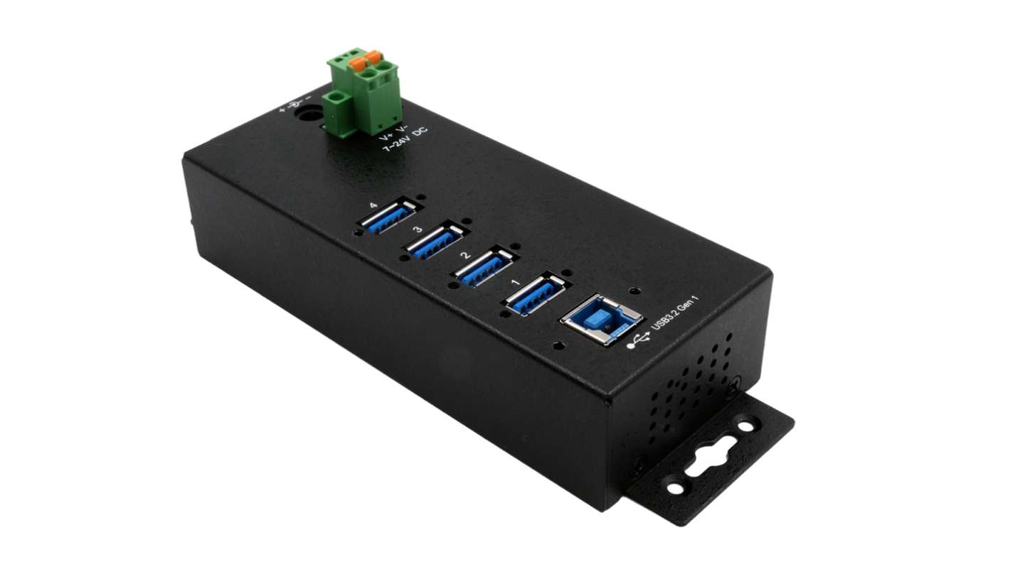 Hub USB Exsys, EX-1186HMVS-2, USB 3.2 4 Conector de terminal USB A, USB B