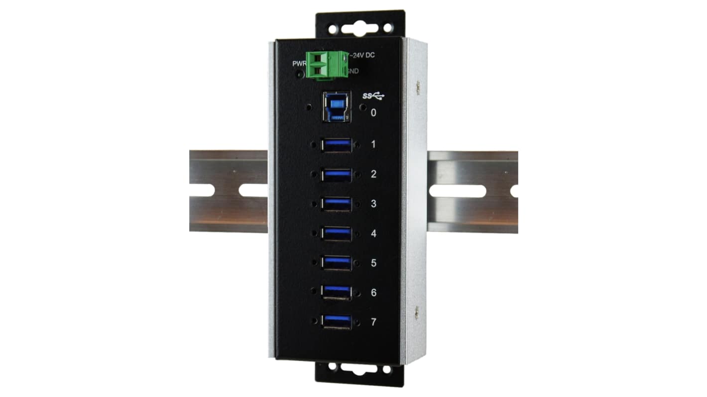 Hub USB USB 3.2 EX-1187HMVS-WT 7 Złącze zaciskowe USB A, USB B, Exsys