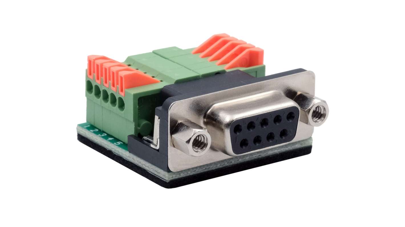 Exsys Adapter, D-Sub, 9-polige Buchse, Anschlussklemmenblock, Buchse, Buchse