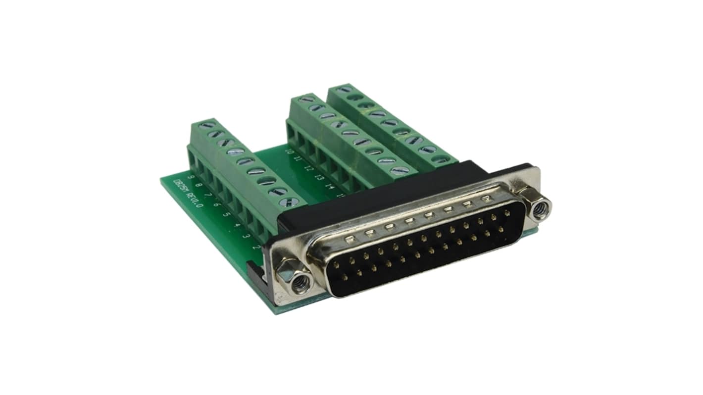 Exsys Adapter, A: D-Sub, 25 érintkezős apa, B: Sorkapocs