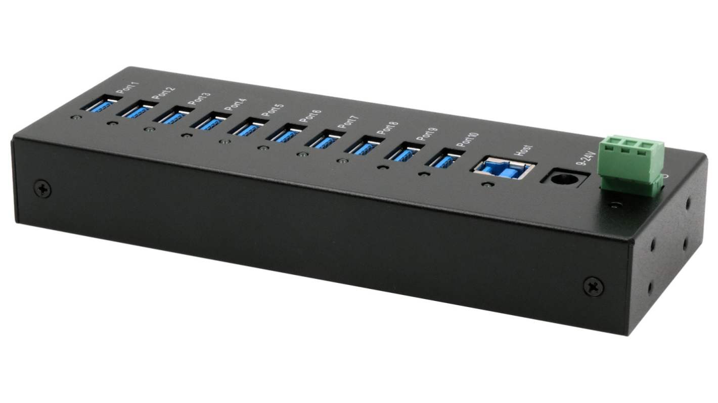 Hub USB USB 3.2 EX-11230HMS 10 Złącze zaciskowe USB A, USB B, Exsys