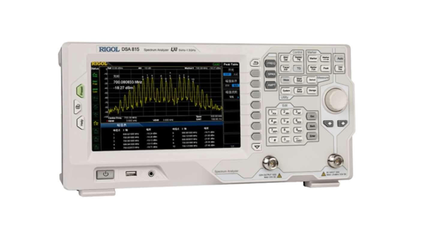 RIGOL DSA815 Desktop Spectrum Analyser, 0.009 → 1500MHz