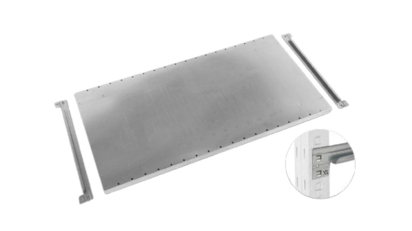 Manorga RAL 7040 4 Shelf Sheet Steel Galvanised Storage Rack System Shelving System, 3000kg Load